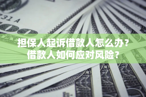 北京担保人起诉借款人怎么办？借款人如何应对风险？